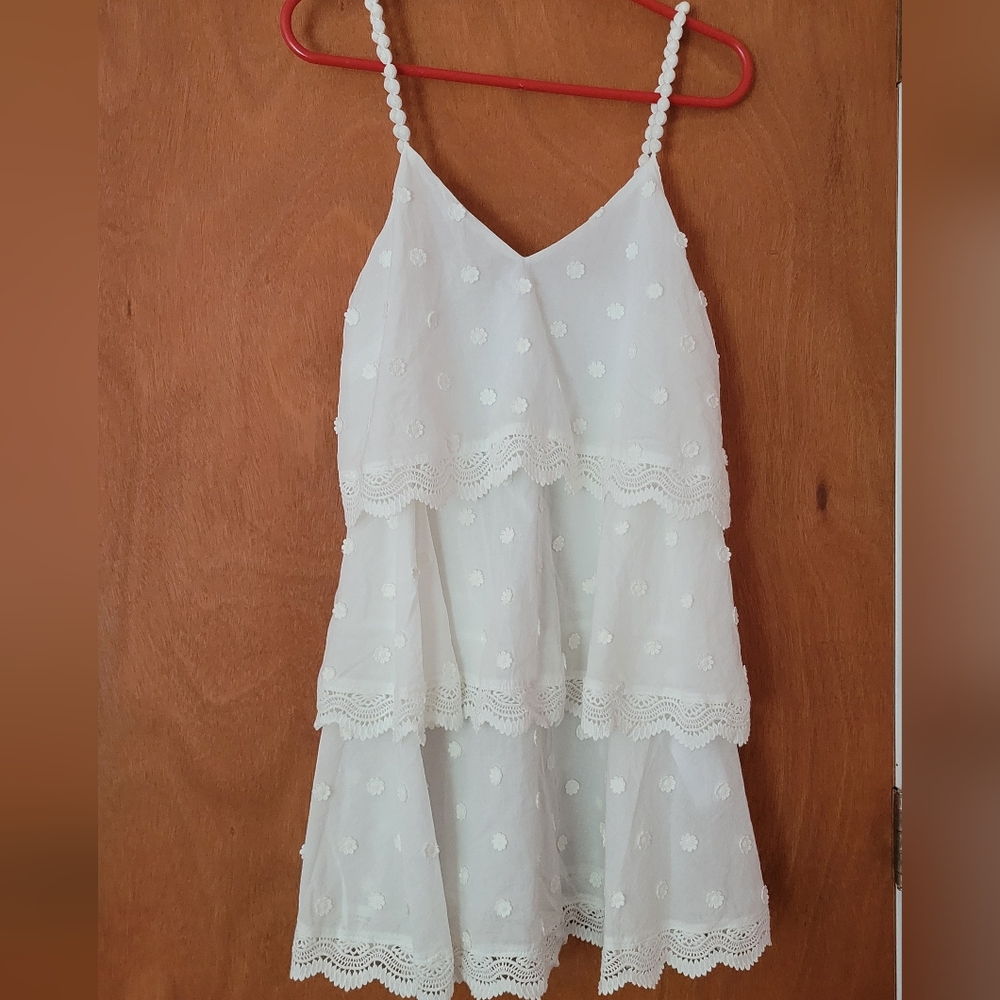 NWT FARM Rio White Floral Lace Dress Medium